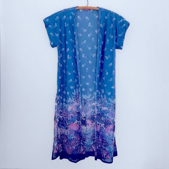 Vintage 70’s Sheer Kimono Dress Jacket - Picture 1 of 6